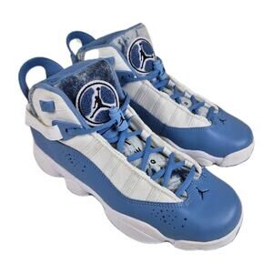 Nike Air Jordan 6 Rings Boys Size 6.5Y Carolina Blue Athletic Shoes DM8956-100